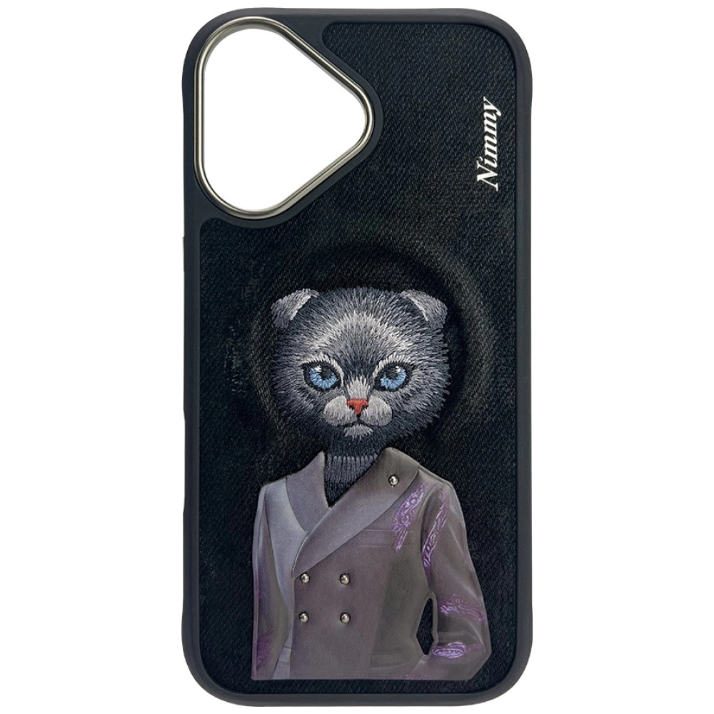 Nimmy Magnetic fashion cute pet MagSafe case for iPhone 16 - blackeng