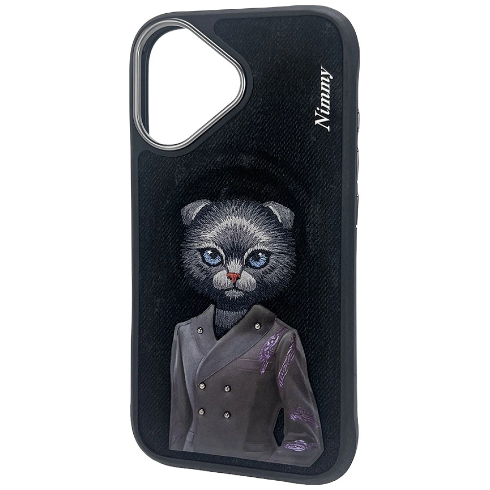 Nimmy Magnetic fashion cute pet MagSafe case for iPhone 16 - blackeng