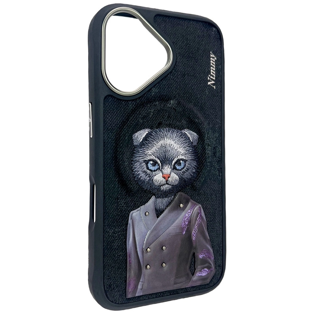 Nimmy Magnetic fashion cute pet MagSafe case for iPhone 16 - blackeng