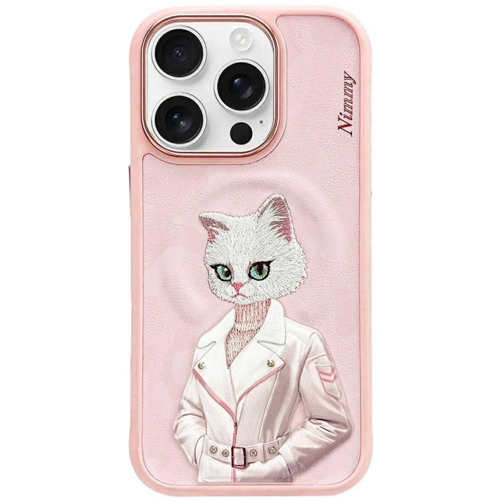 Nimmy Magnetic fashion cute pet MagSafe case for iPhone 16 Pro Max - pinkeng