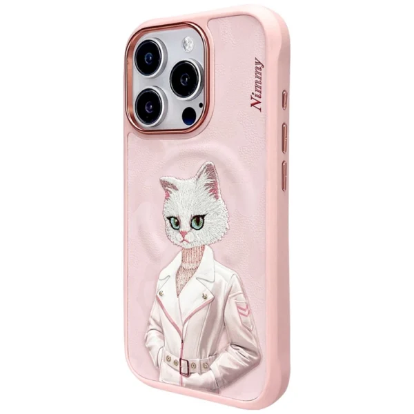 Nimmy Magnetic fashion cute pet MagSafe case for iPhone 16 Pro Max - pinkeng