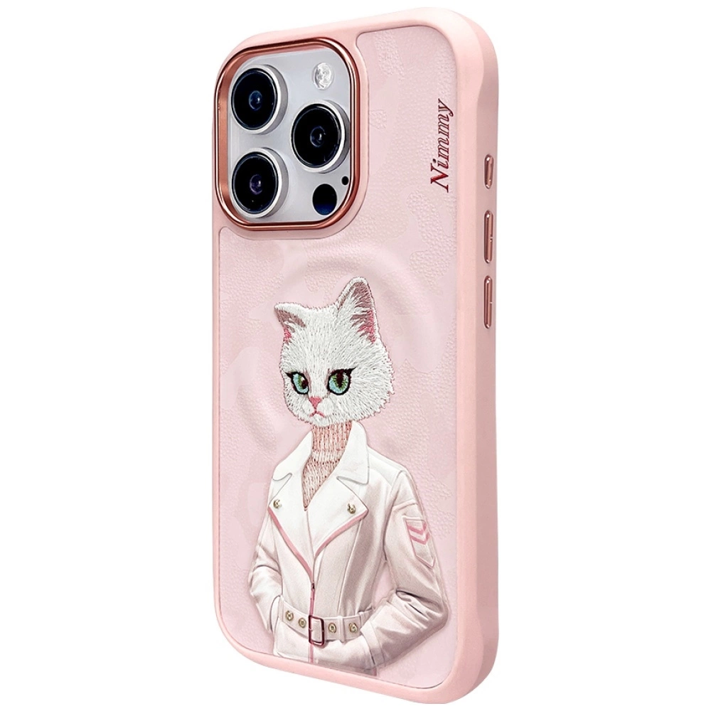 Nimmy Magnetic fashion cute pet MagSafe case for iPhone 16 Pro Max - pinkeng