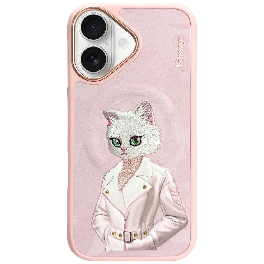 Nimmy Magnetic fashion cute pet MagSafe case for iPhone 16 - pinkeng
