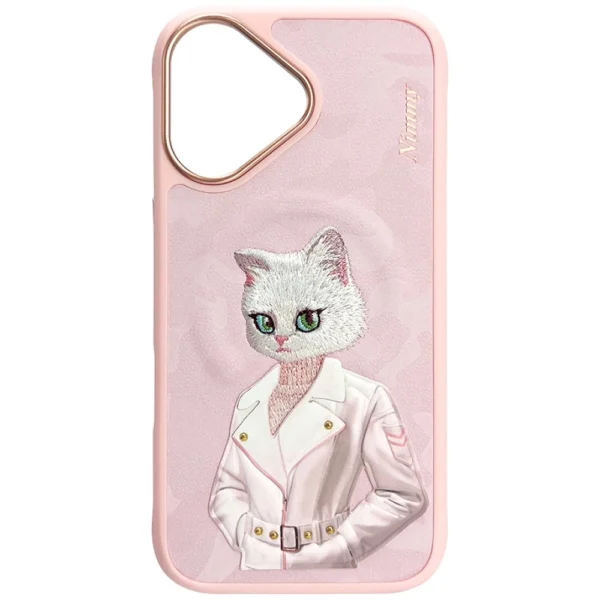 Nimmy Magnetic fashion cute pet MagSafe case for iPhone 16 - pinkeng