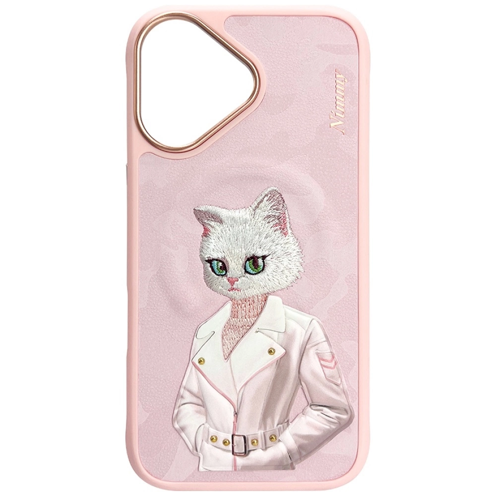 Nimmy Magnetic fashion cute pet MagSafe case for iPhone 16 - pinkeng