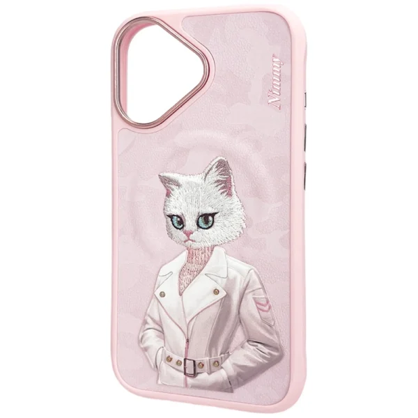 Nimmy Magnetic fashion cute pet MagSafe case for iPhone 16 - pinkeng