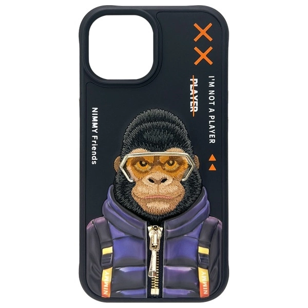 Nimmy Cool&Cute 2.0 Monkey case for iPhone 15 - blackeng