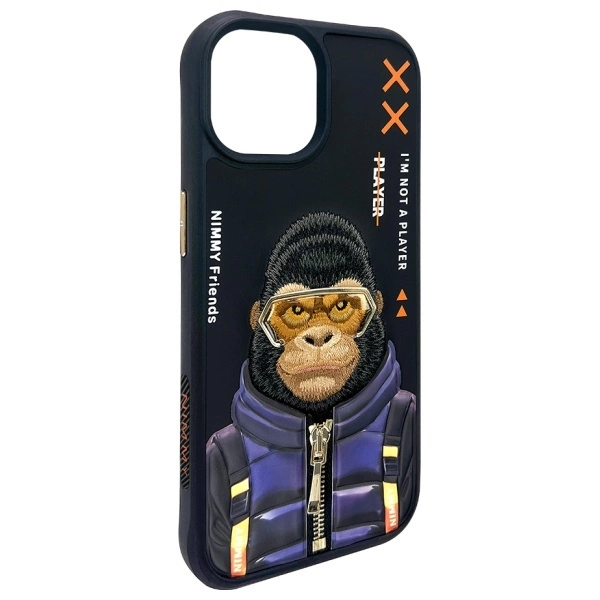 Nimmy Cool&Cute 2.0 Monkey case for iPhone 15 - blackeng