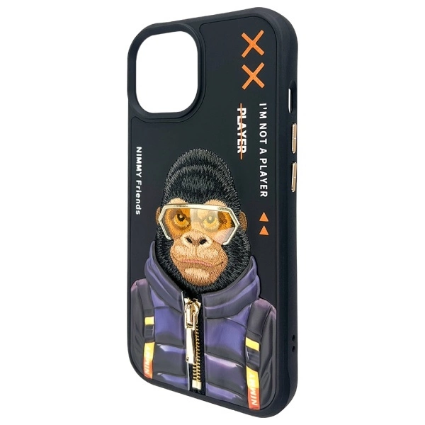 Nimmy Cool&Cute 2.0 Monkey case for iPhone 15 - blackeng