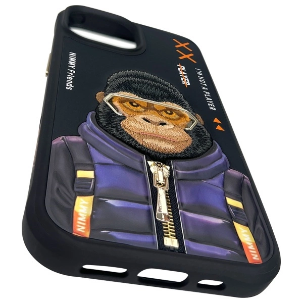 Nimmy Cool&Cute 2.0 Monkey case for iPhone 15 - blackeng