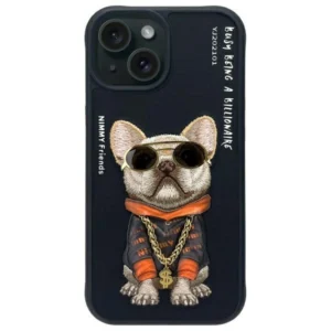 Nimmy Glasses Cool Dog iPhone 15 Case - Blackeng