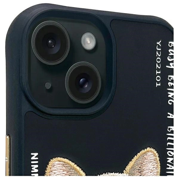 Nimmy Glasses Cool Dog iPhone 15 Case - Blackeng