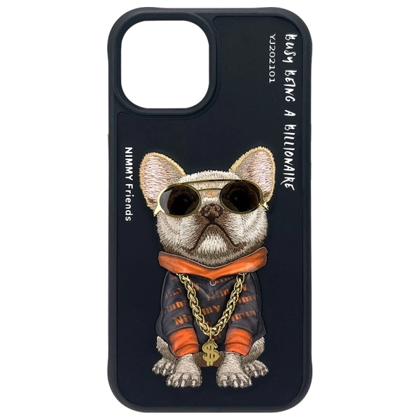 Nimmy Glasses Cool Dog iPhone 15 Case - Blackeng