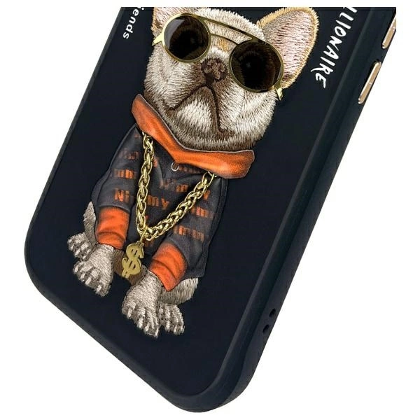 Nimmy Glasses Cool Dog iPhone 15 Case - Blackeng