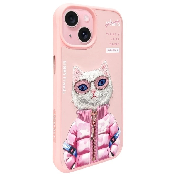 Nimmy Cool&Cute 2.0 Cat Case for iPhone 15 - Pinkeng