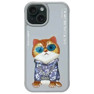 Nimmy Glasses Cool Cat iPhone 15 Case - Grayeng