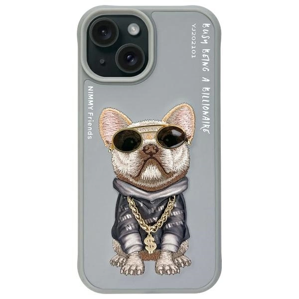 Nimmy Glasses Cool Dog iPhone 15 Case - Grayeng