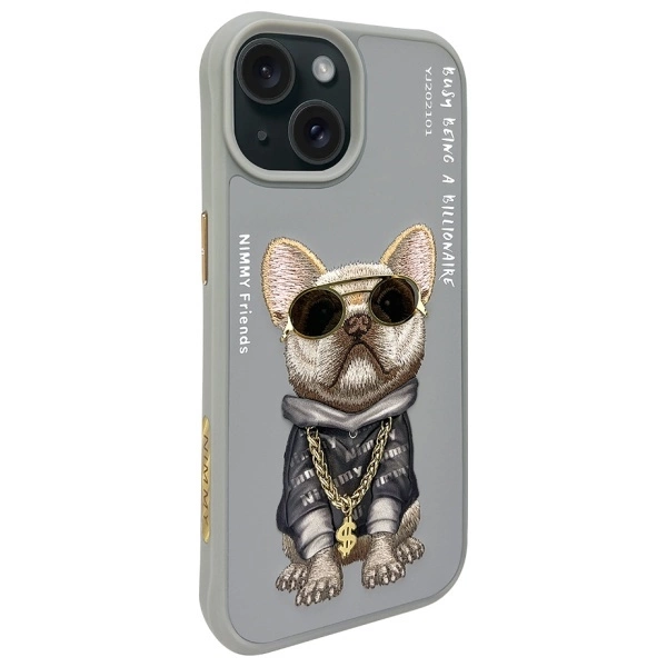 Nimmy Glasses Cool Dog iPhone 15 Case - Grayeng