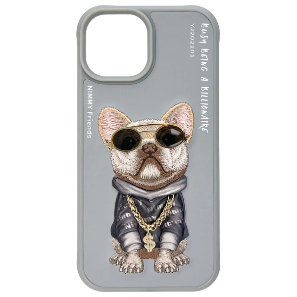 Nimmy Glasses Cool Dog iPhone 15 Case - Grayeng