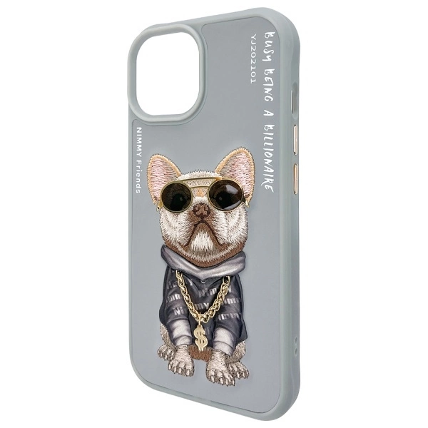 Nimmy Glasses Cool Dog iPhone 15 Case - Grayeng