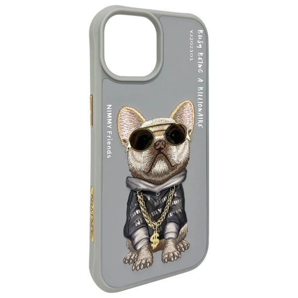 Nimmy Glasses Cool Dog iPhone 15 Case - Grayeng