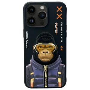 Nimmy Cool&Cute 2.0 Monkey Case for iPhone 15 Pro - Blackeng