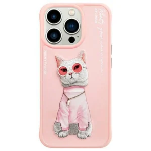 Nimmy Glasses Cool Cat Case for iPhone 15 Pro - Pinkeng