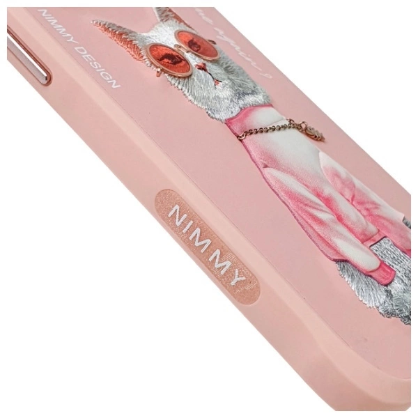 Nimmy Glasses Cool Cat Case for iPhone 15 Pro - Pinkeng