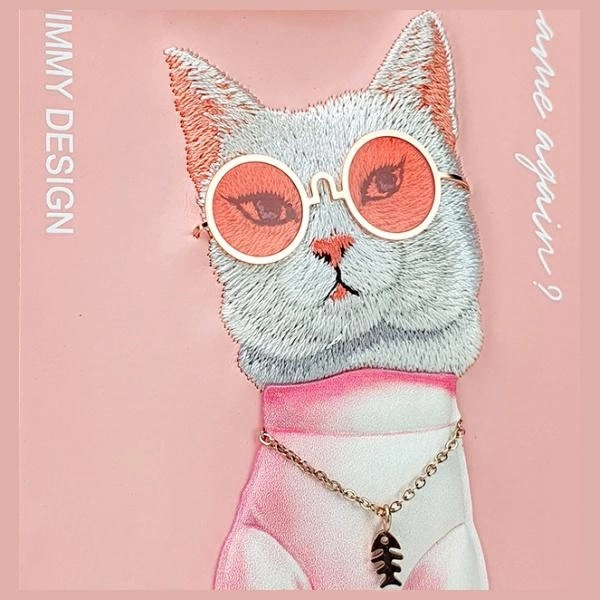 Nimmy Glasses Cool Cat Case for iPhone 15 Pro - Pinkeng