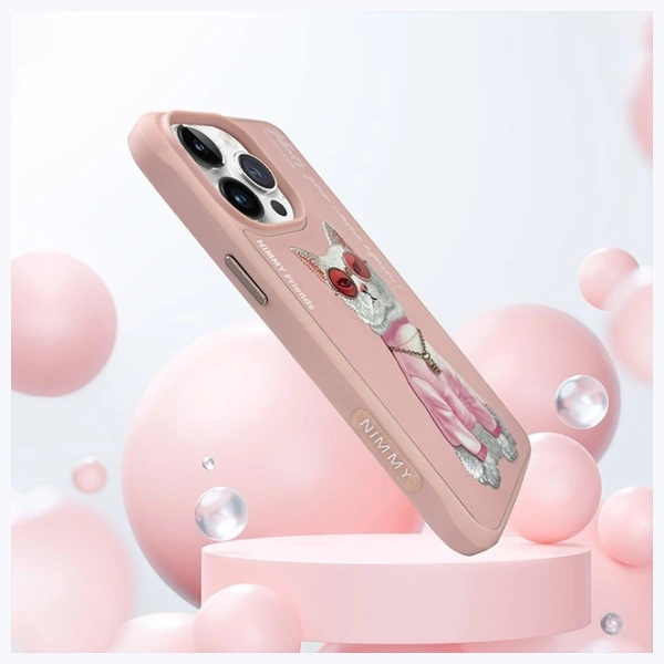 Nimmy Glasses Cool Cat Case for iPhone 15 Pro - Pinkeng