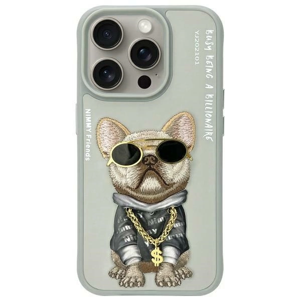 Nimmy Glasses Cool Dog iPhone 15 Pro Case - Grayeng