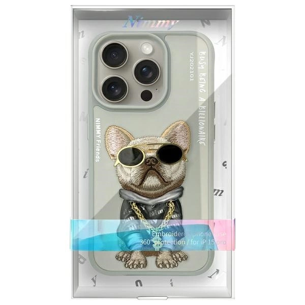 Nimmy Glasses Cool Dog iPhone 15 Pro Case - Grayeng
