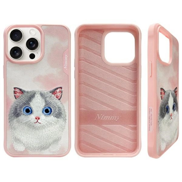 Nimmy Big Eyed Pet 2.0 Cat Case for iPhone 15 Pro Max - Pinkeng