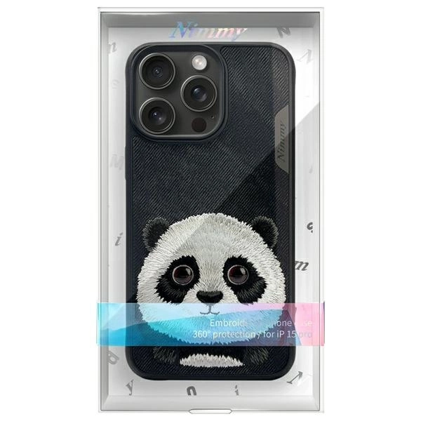 Nimmy Big Eyed Pet 2.0 Panda case for iPhone 15 Pro Max - blackeng