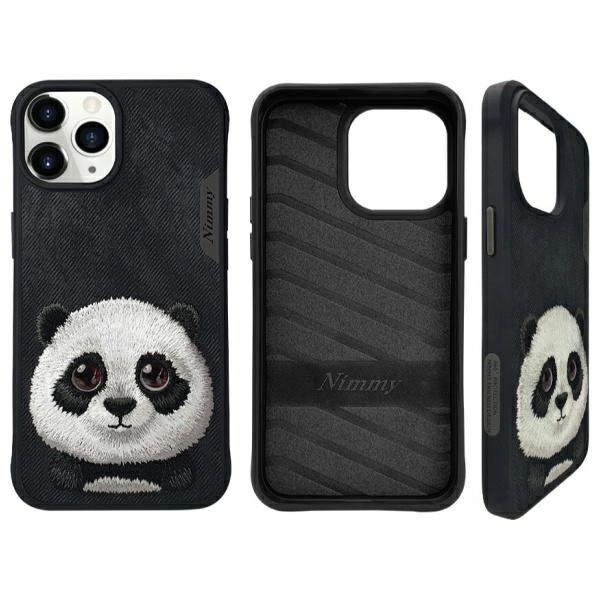 Nimmy Big Eyed Pet 2.0 Panda case for iPhone 15 Pro Max - blackeng
