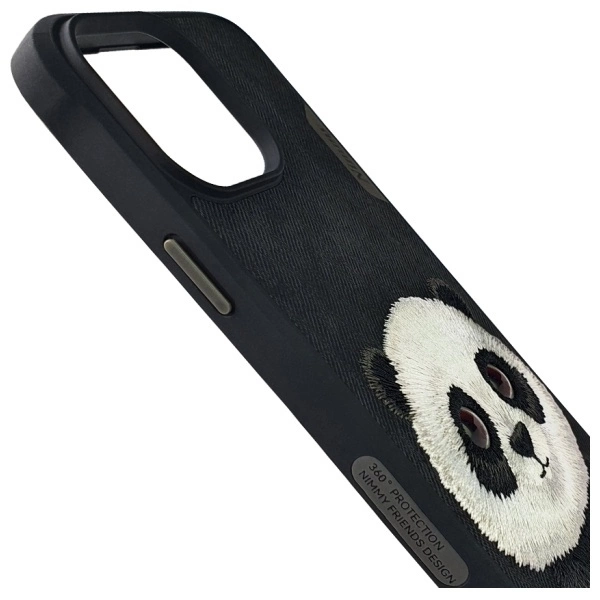 Nimmy Big Eyed Pet 2.0 Panda case for iPhone 15 Pro Max - blackeng