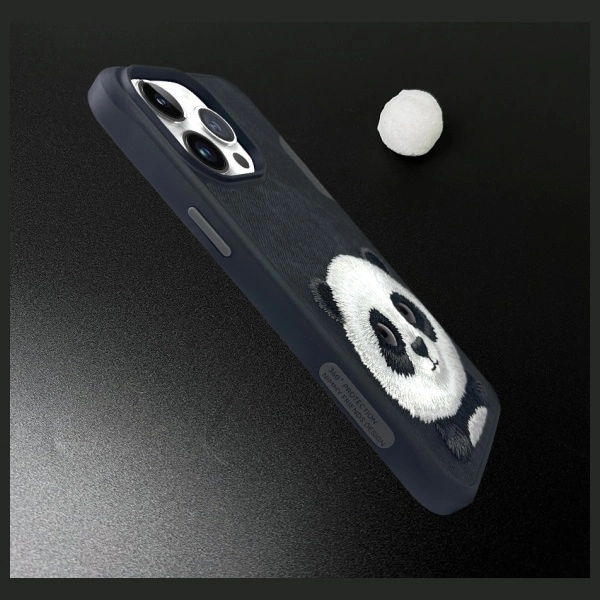 Nimmy Big Eyed Pet 2.0 Panda case for iPhone 15 Pro Max - blackeng