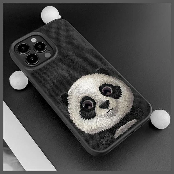 Nimmy Big Eyed Pet 2.0 Panda case for iPhone 15 Pro Max - blackeng