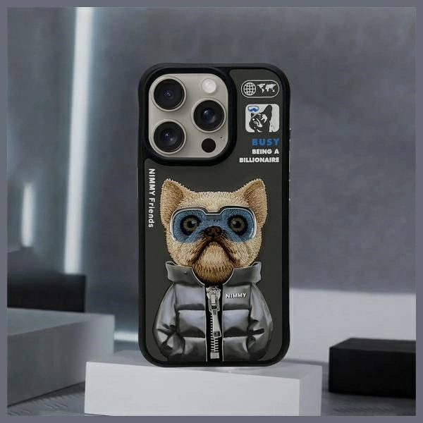 Nimmy Cool&Cute 2.0 Dog Case for iPhone 15 Pro Max - Blackeng