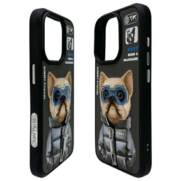 Nimmy Cool&Cute 2.0 Dog Case for iPhone 15 Pro Max - Blackeng