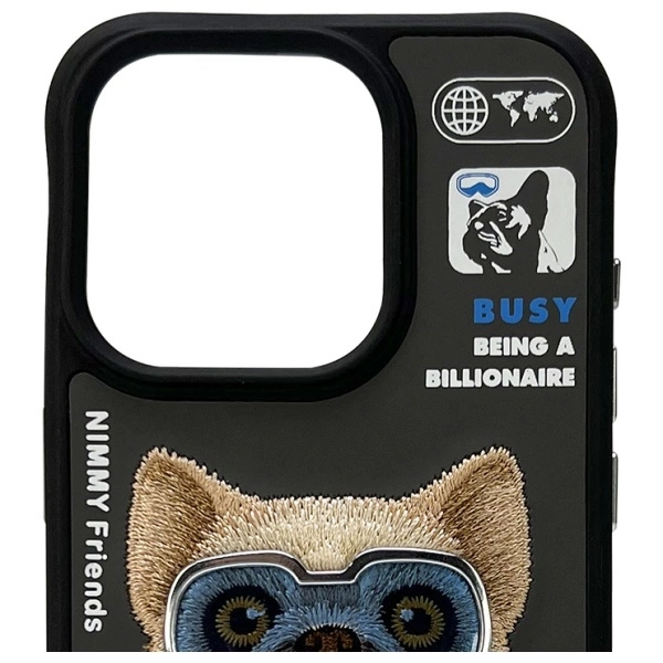 Nimmy Cool&Cute 2.0 Dog Case for iPhone 15 Pro Max - Blackeng