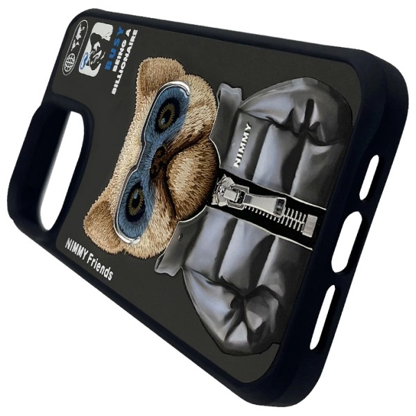 Nimmy Cool&Cute 2.0 Dog Case for iPhone 15 Pro Max - Blackeng