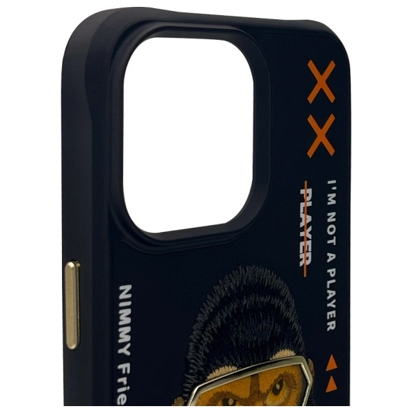 Nimmy Cool&Cute 2.0 Monkey Case for iPhone 15 Pro Max - Blackeng