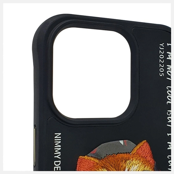 Nimmy Glasses Cool Cat Case for iPhone 15 Pro Max - Blackeng