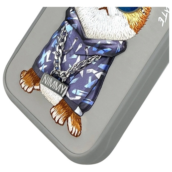 Nimmy Glasses Cool Cat Case for iPhone 15 Pro Max - Grayeng