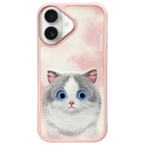 Nimmy Big Eyed Pet 2.0 Cat Case for iPhone 16 - Pinkeng