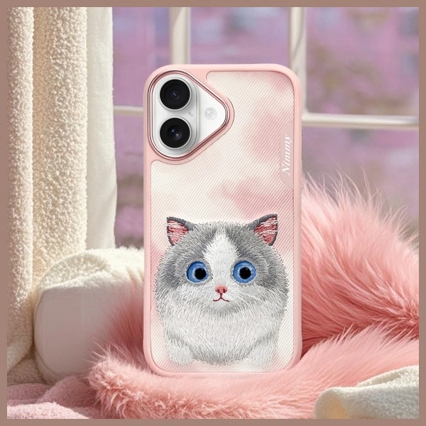 Nimmy Big Eyed Pet 2.0 Cat Case for iPhone 16 - Pinkeng