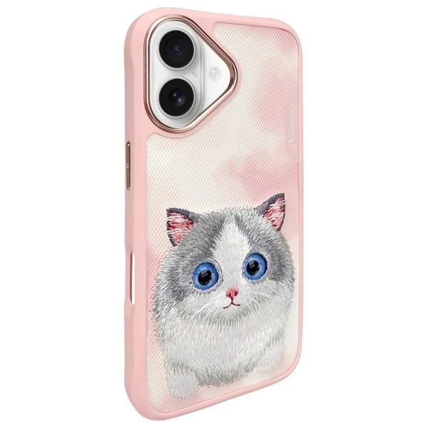 Nimmy Big Eyed Pet 2.0 Cat Case for iPhone 16 - Pinkeng