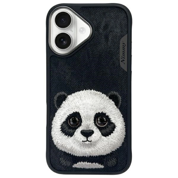 Nimmy Big Eyed Pet 2.0 Panda case for iPhone 16 - blackeng