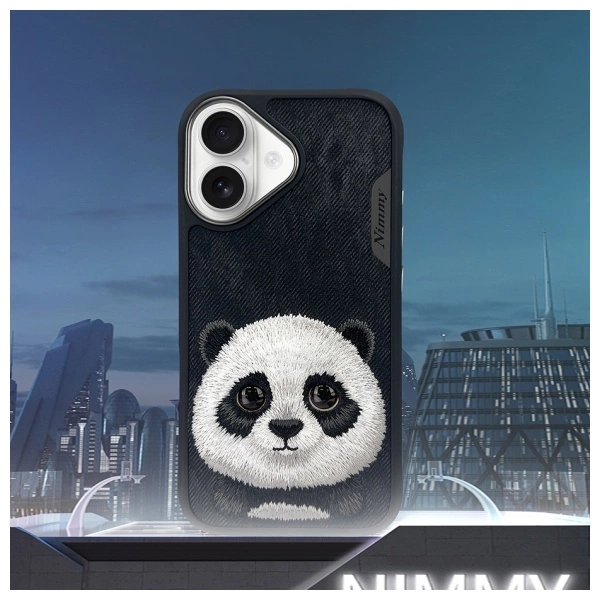 Nimmy Big Eyed Pet 2.0 Panda case for iPhone 16 - blackeng